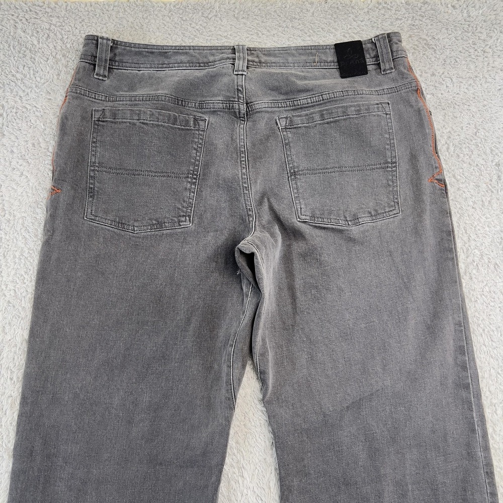 PrAna Jeans Mens 35x32 Gray Straight Stretch Organic Cotton Denim M41173402 - Picture 4 of 10